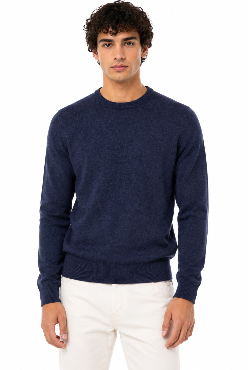 Maglia girocollo in lana cachemire