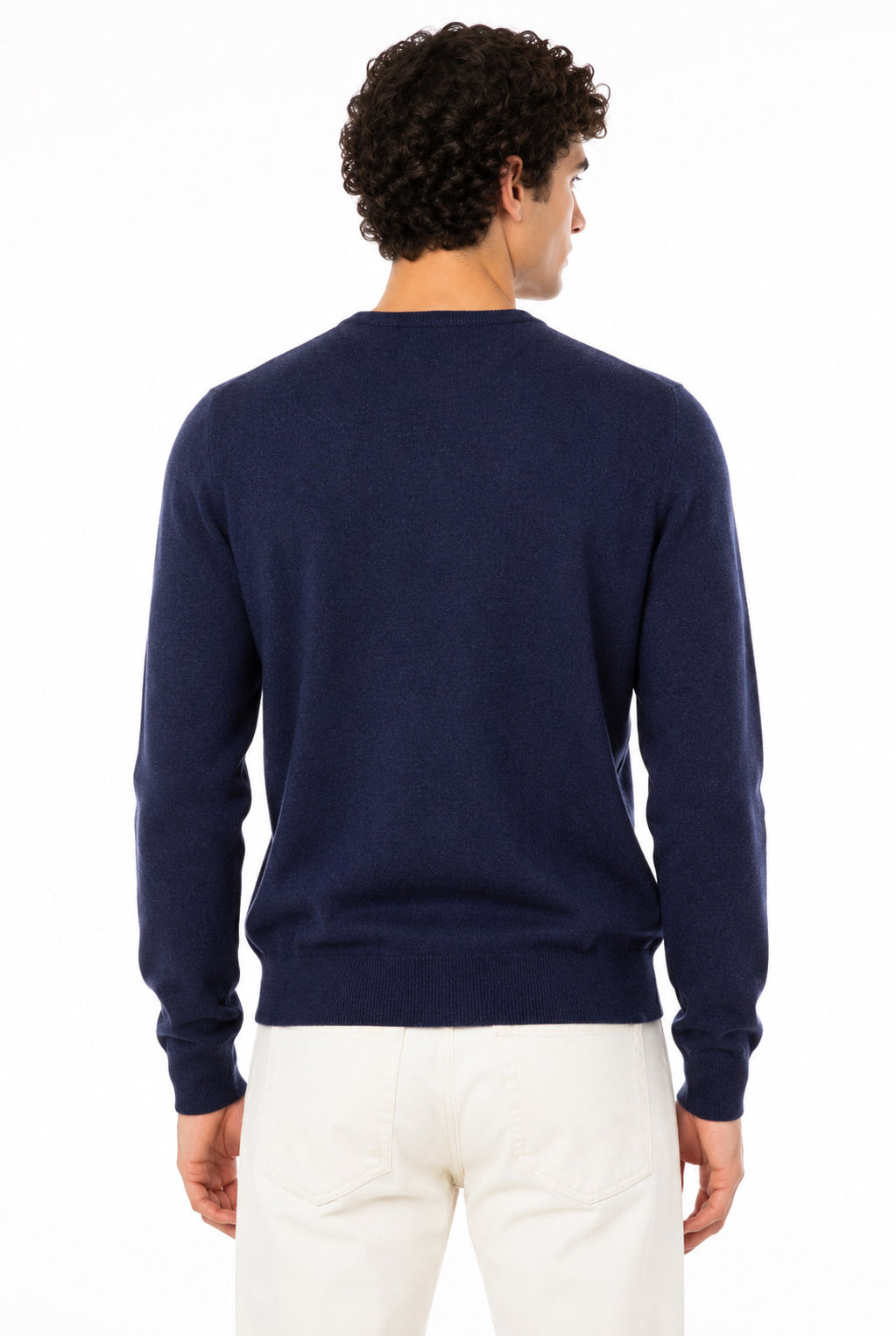Maglia girocollo in lana cachemire
