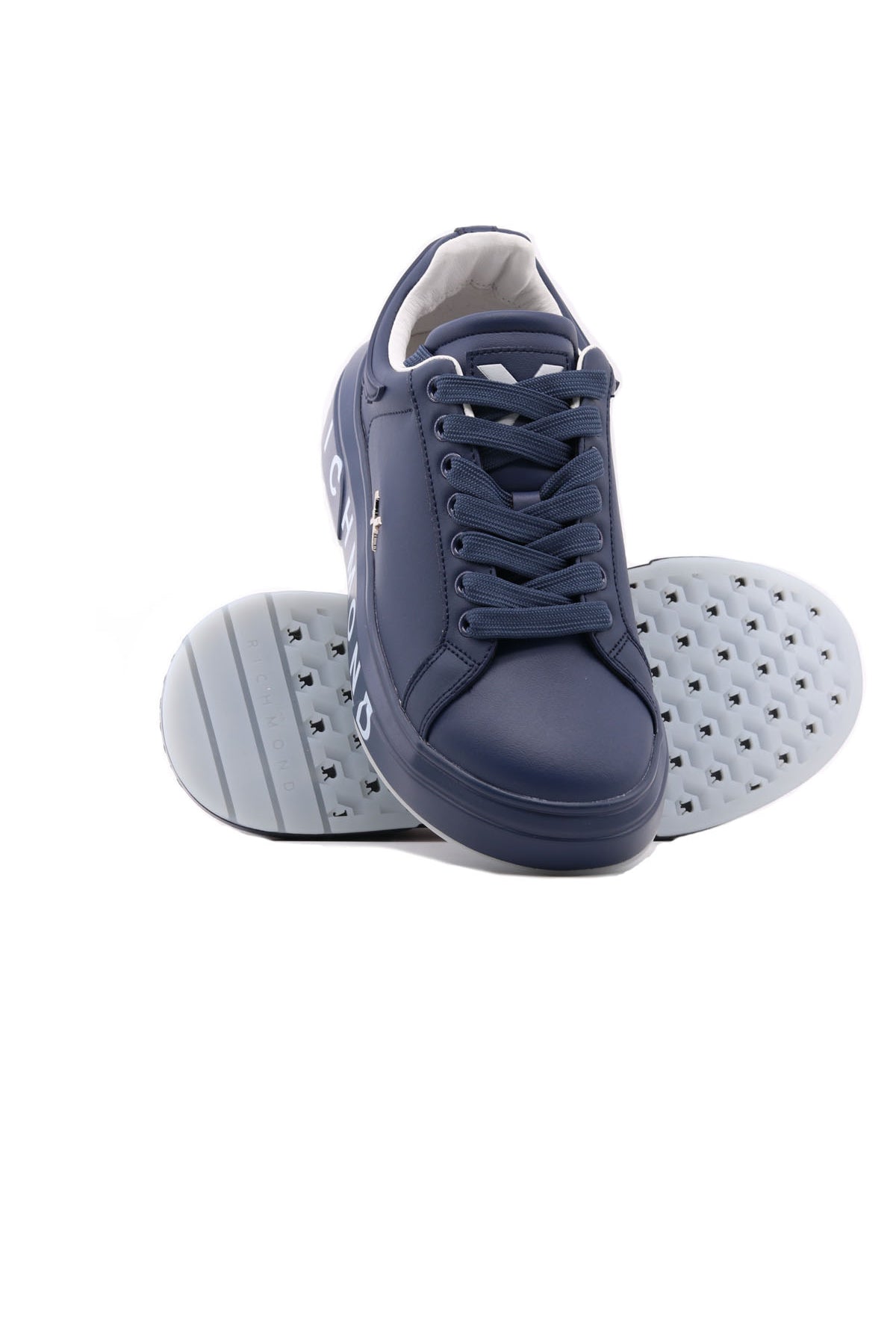 Sneakers Uomo in Pelle con Suola Platform Logata