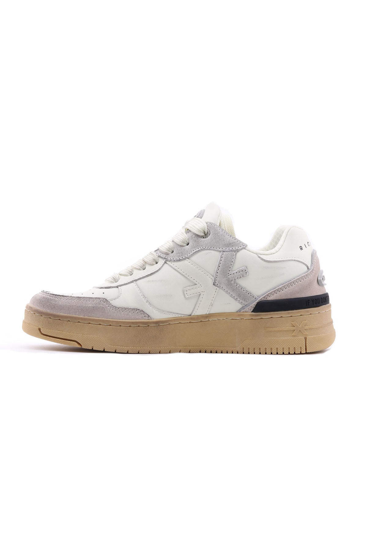 Sneakers in Pelle e Suede con Suola Platform Logata