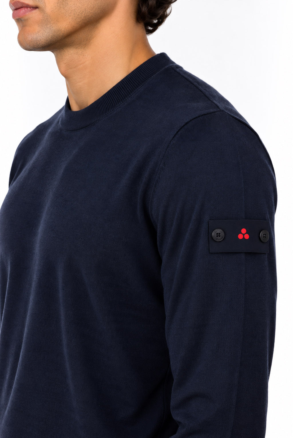 Maglia girocollo uomo in lana e cotone Exmoor