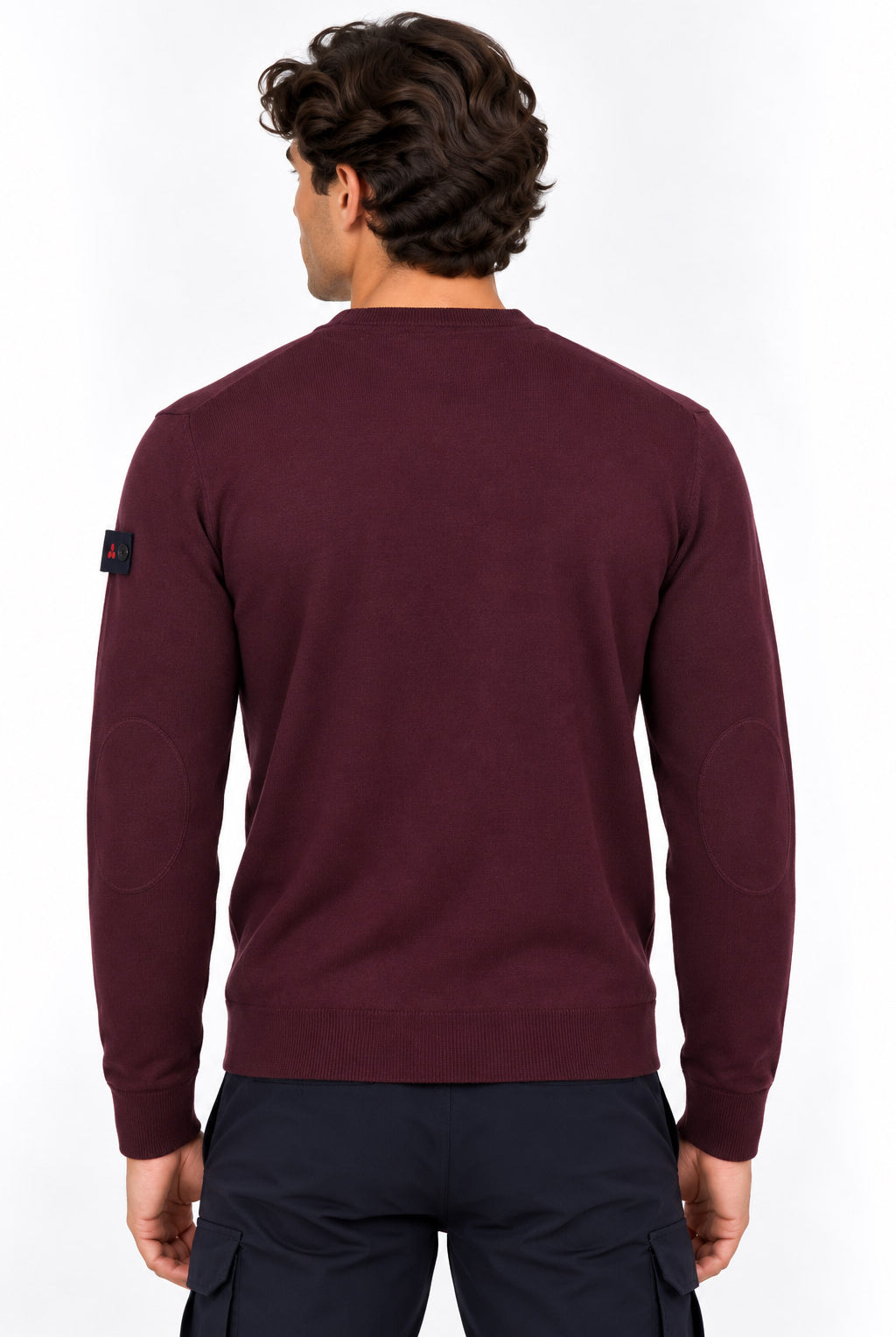 Maglia girocollo uomo in lana e cotone Exmoor