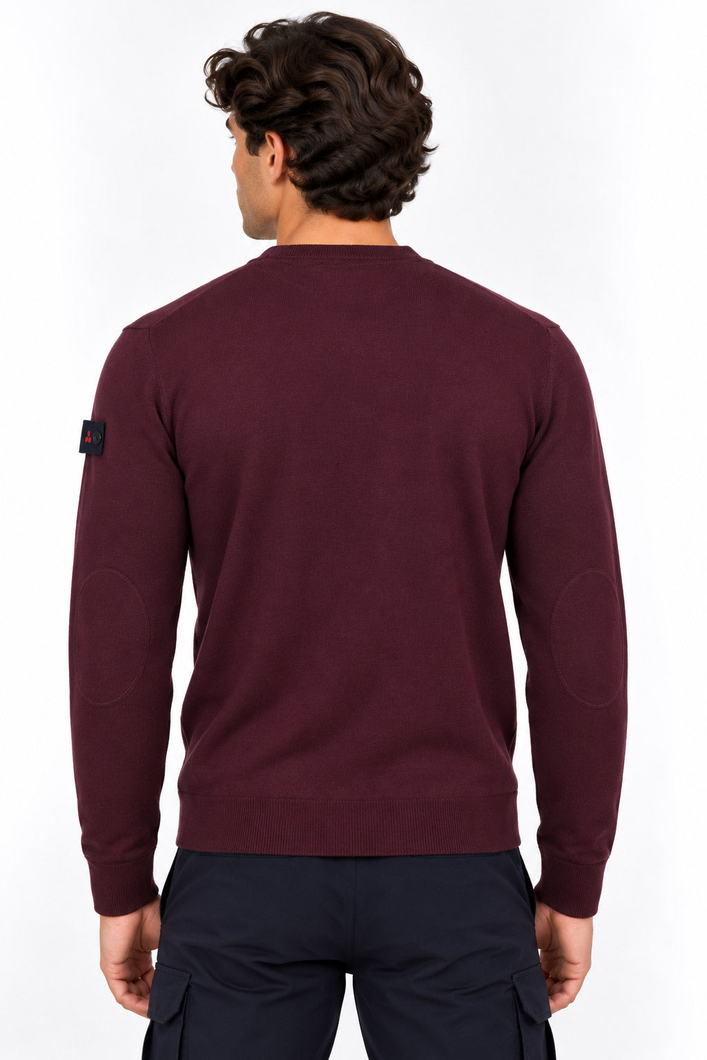 Maglia girocollo uomo in lana e cotone Exmoor
