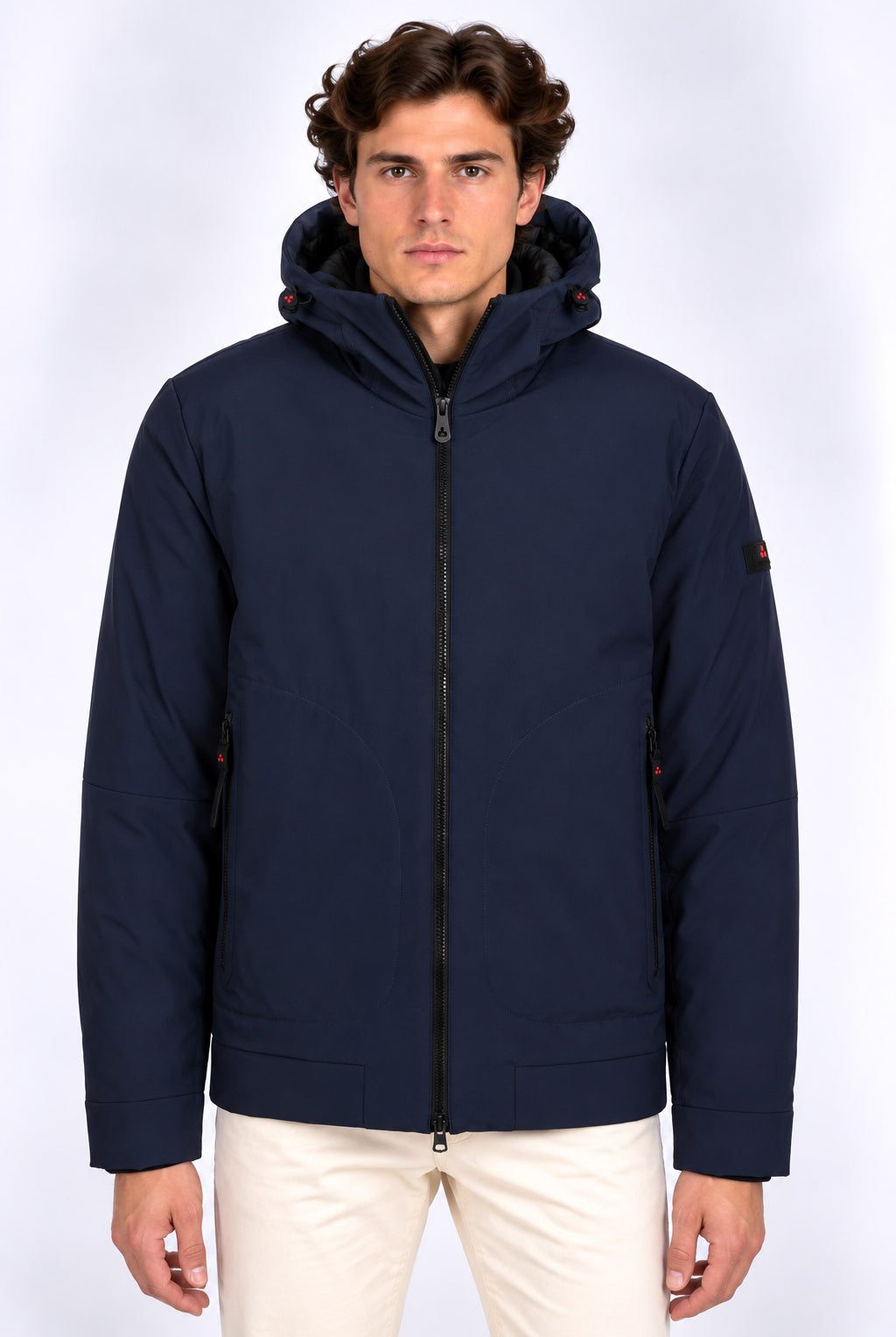 Giubbotto corto in neoprene con cappuccio Loge