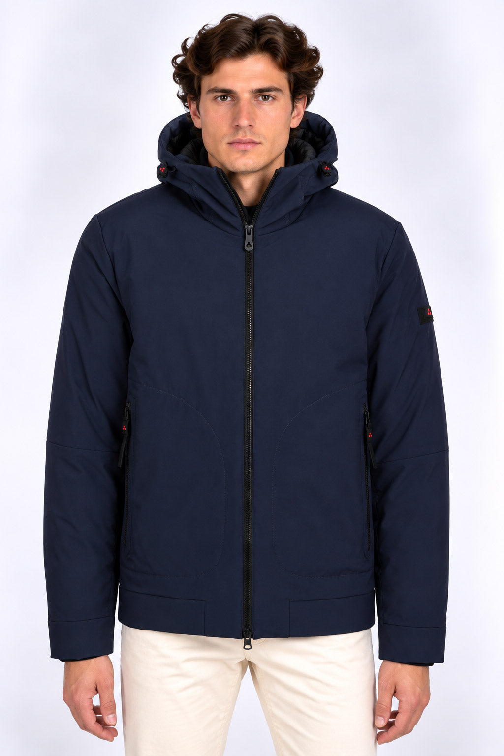 Giubbotto corto in neoprene con cappuccio Loge