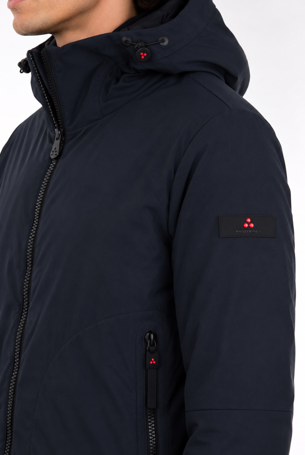 Giubbotto corto in neoprene con cappuccio Loge