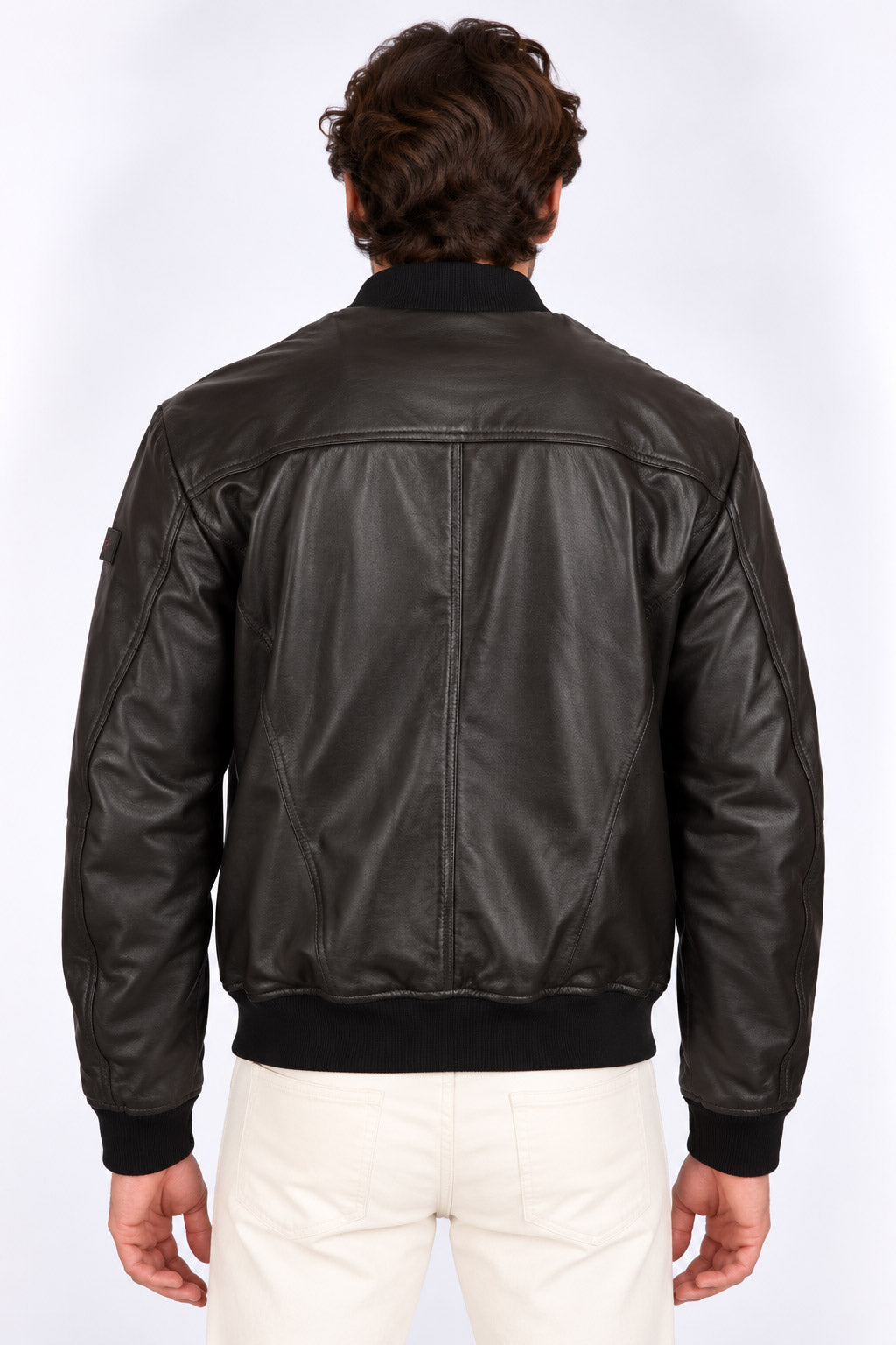 Giubbotto biker in pelle Sands
