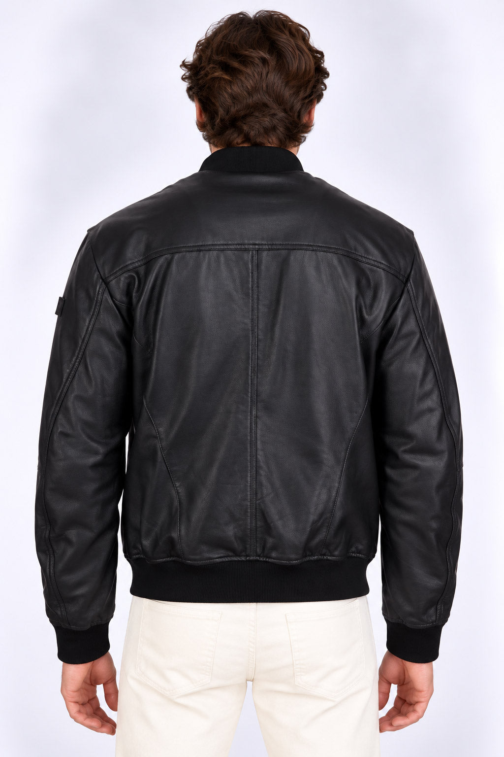Giubbotto biker in pelle Sands