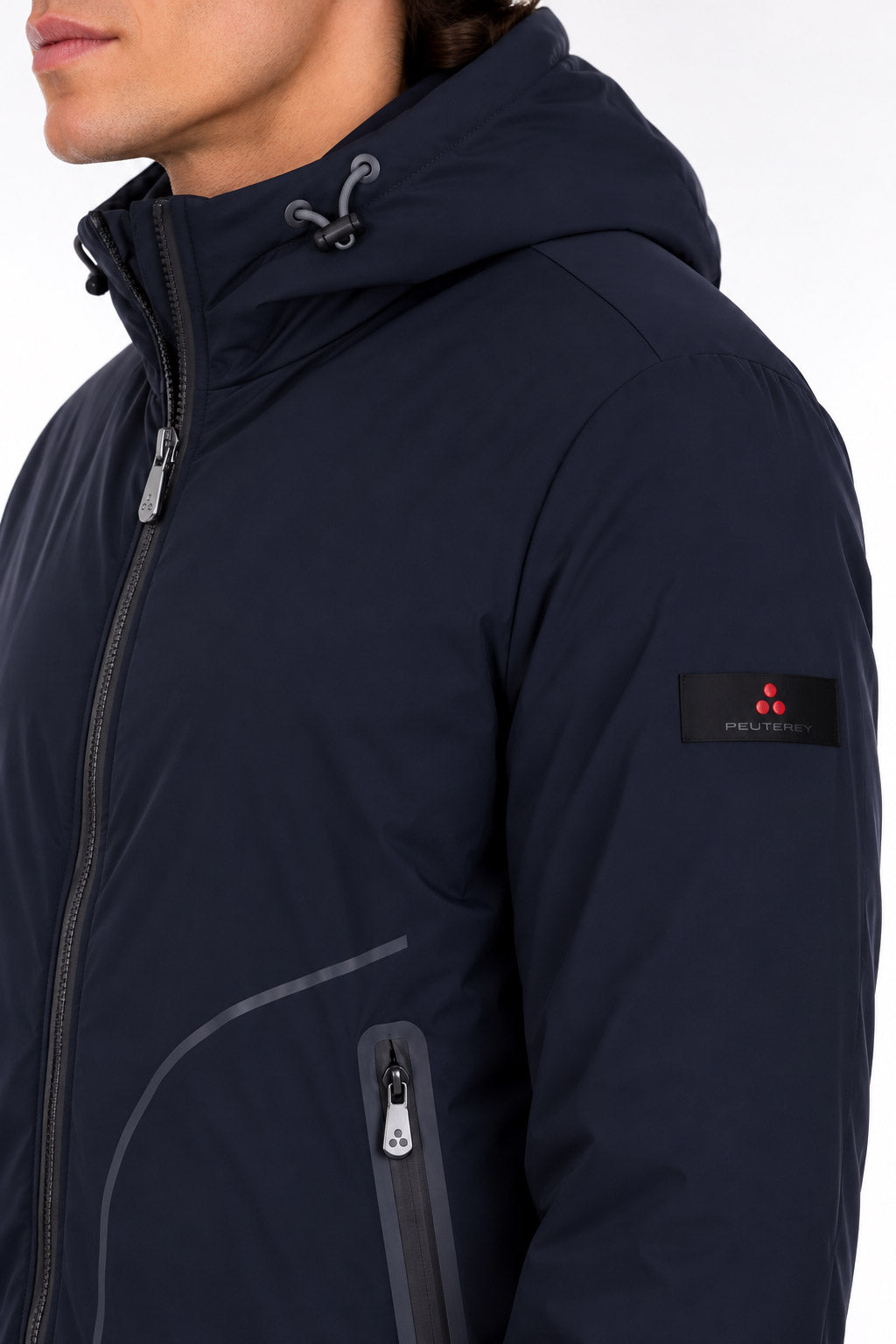 Giubbotto uomo con cappuccio in tessuto bi-stretch Senna
