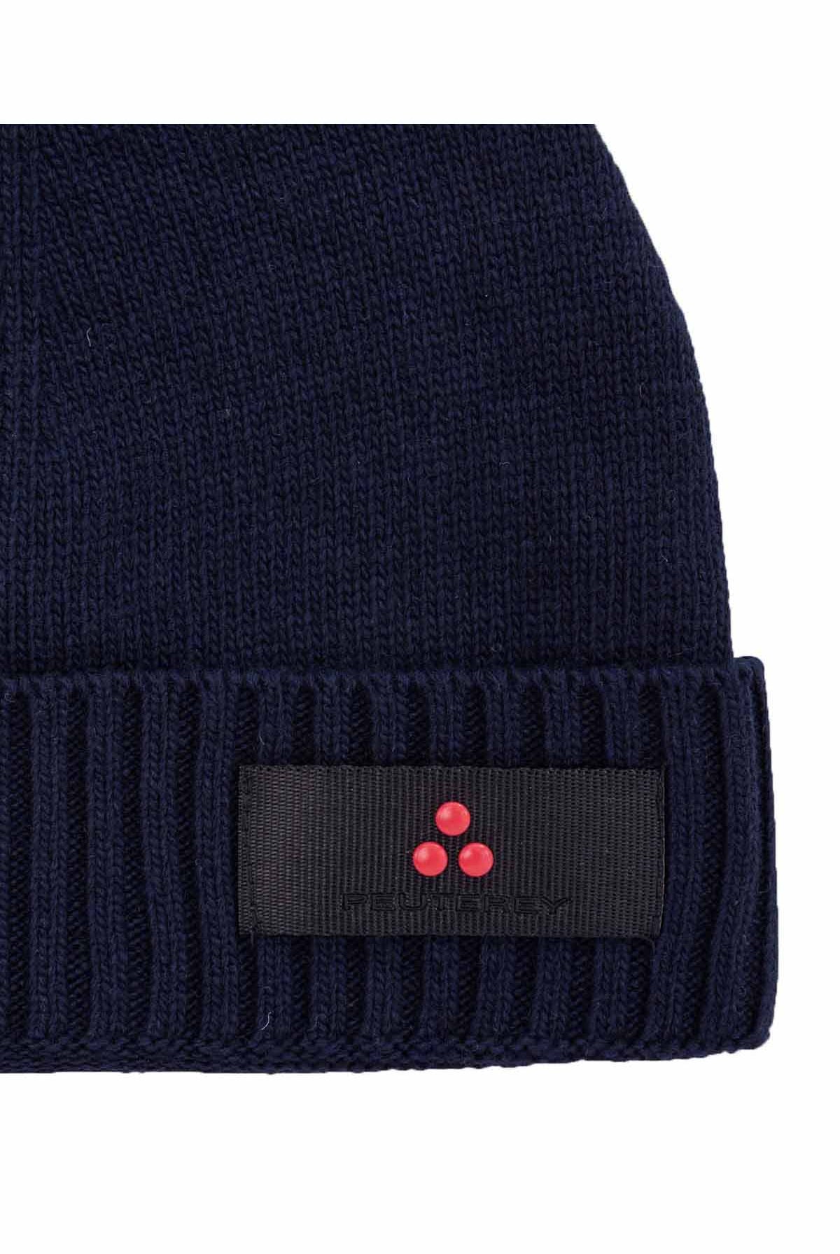Cappellino in lana con risvolto