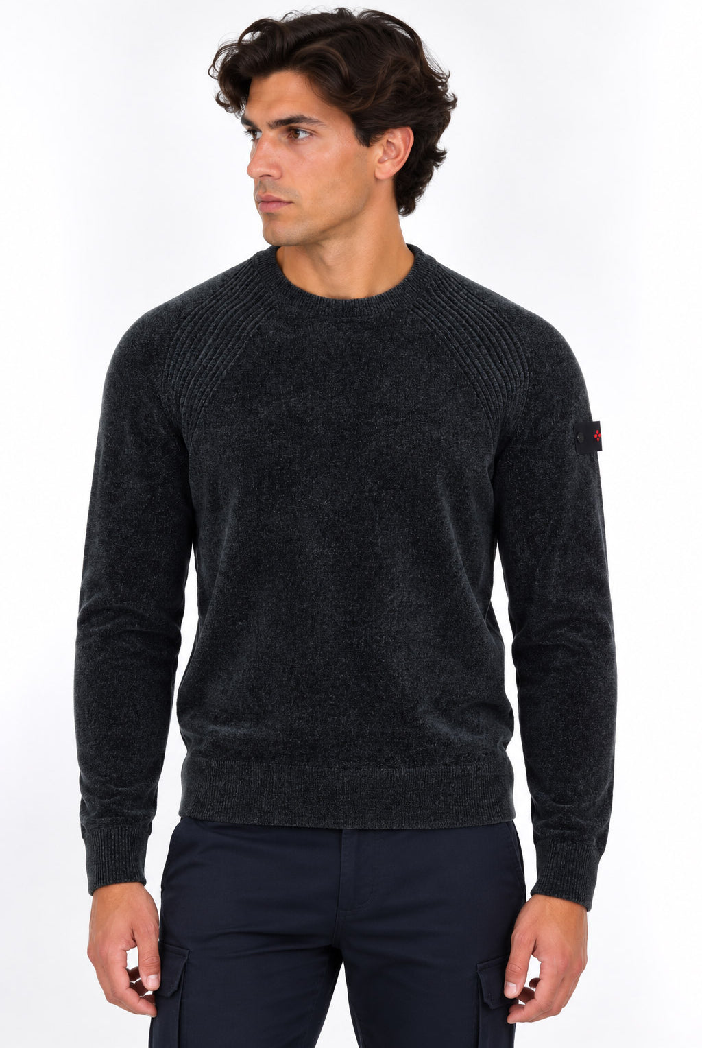 Maglia girocollo uomo in ciniglia Siron