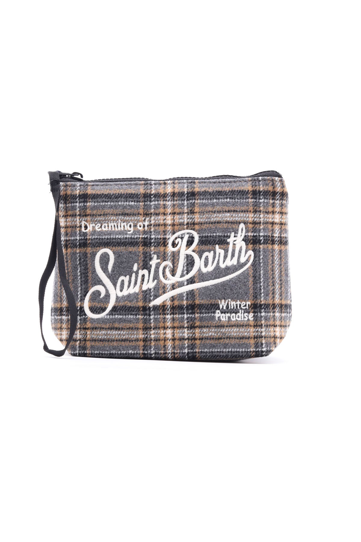 Pochette Aline in misto lana fantasia tartan