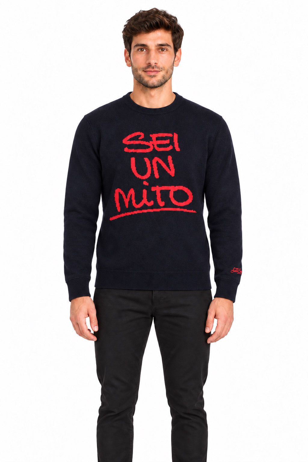 Maglia girocollo in lana sei un mito