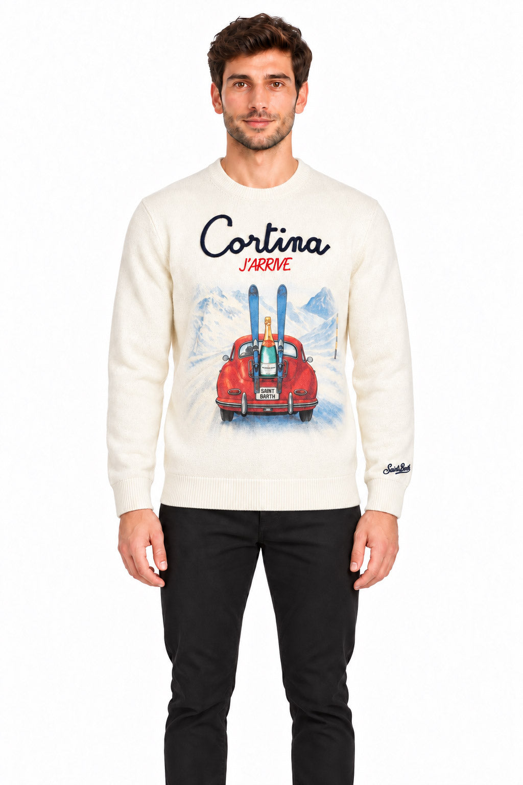 Maglia in lana stampa Cortina