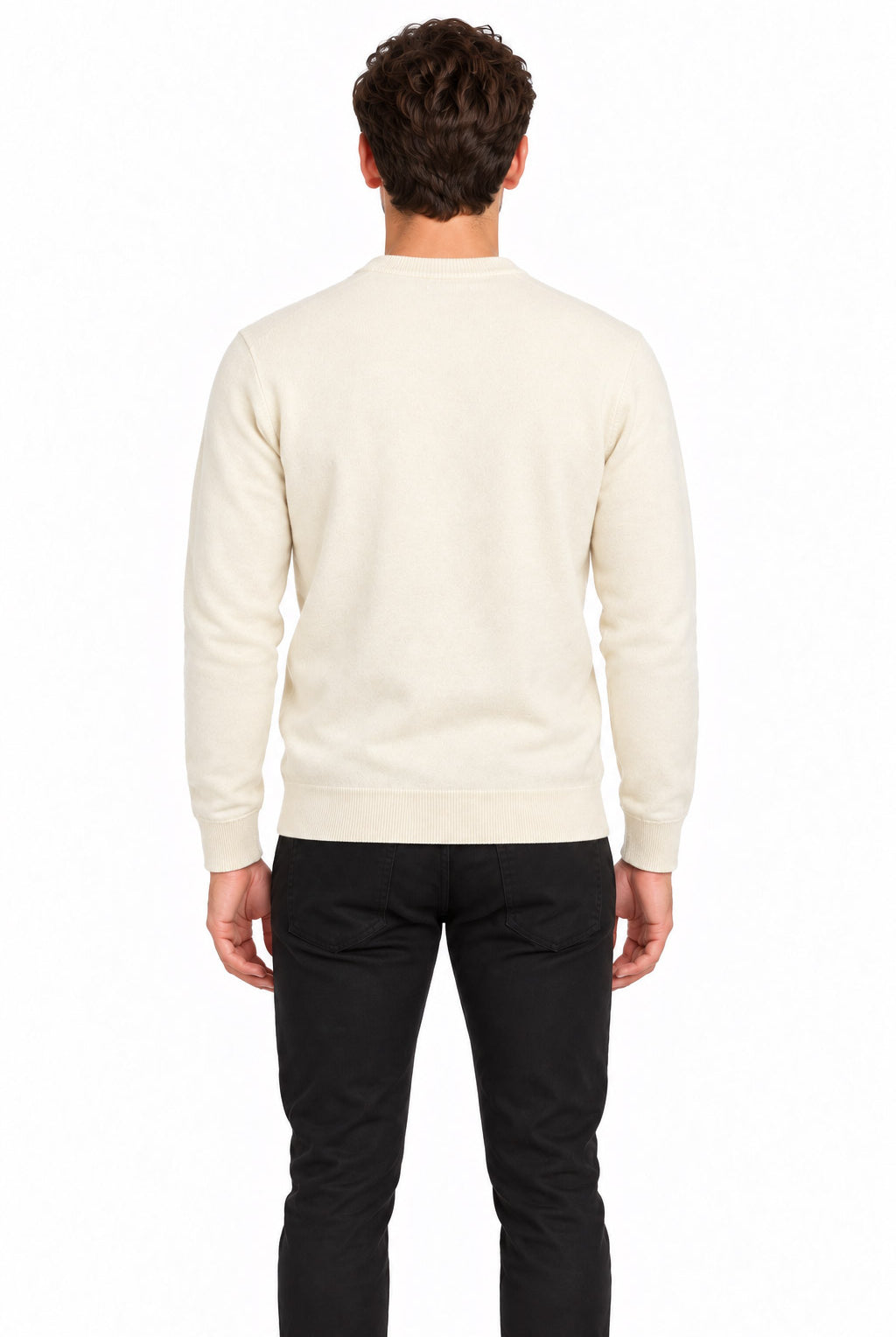 Maglia girocollo in lana con ricamo heron light