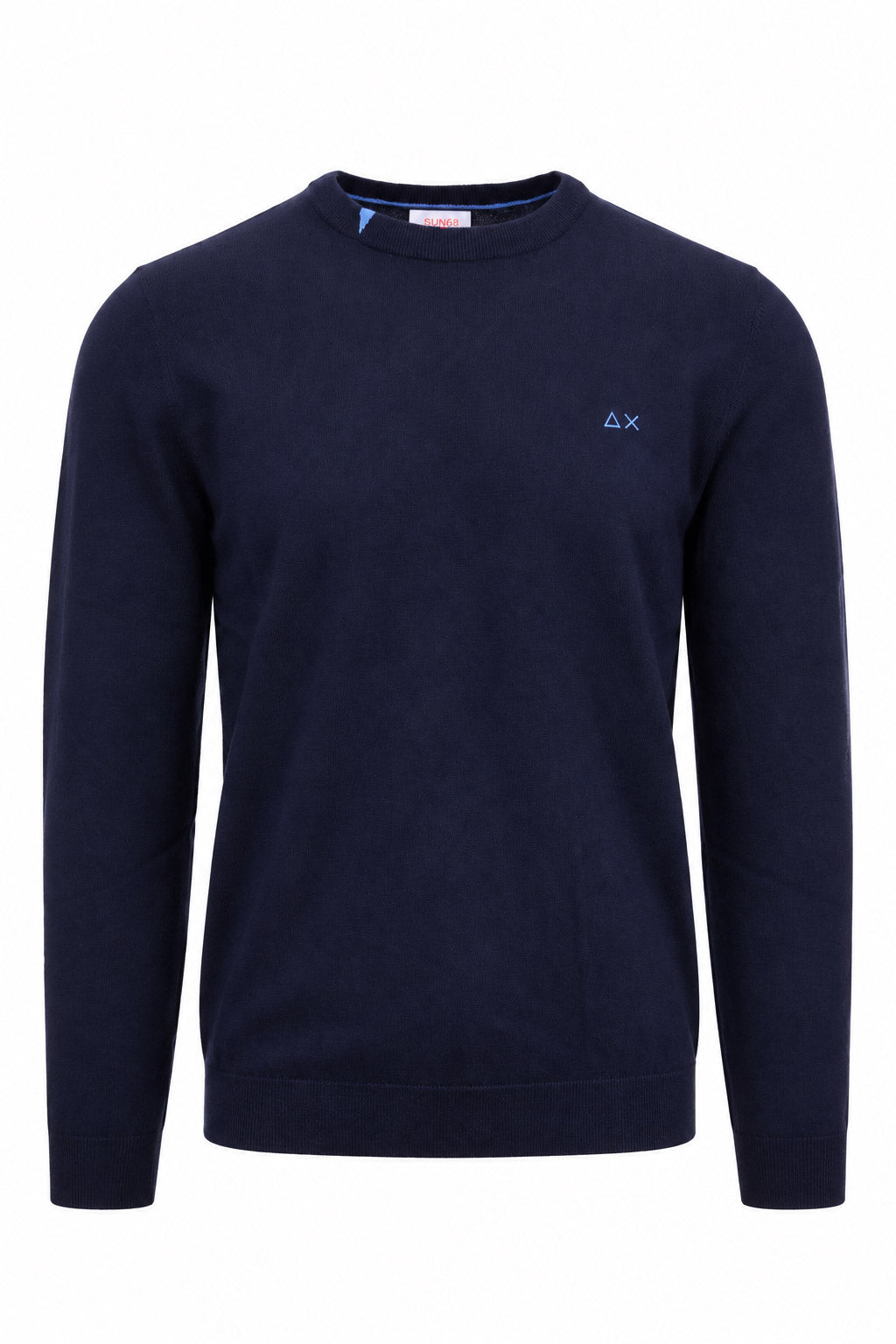 Maglia girocollo in lana e cotone