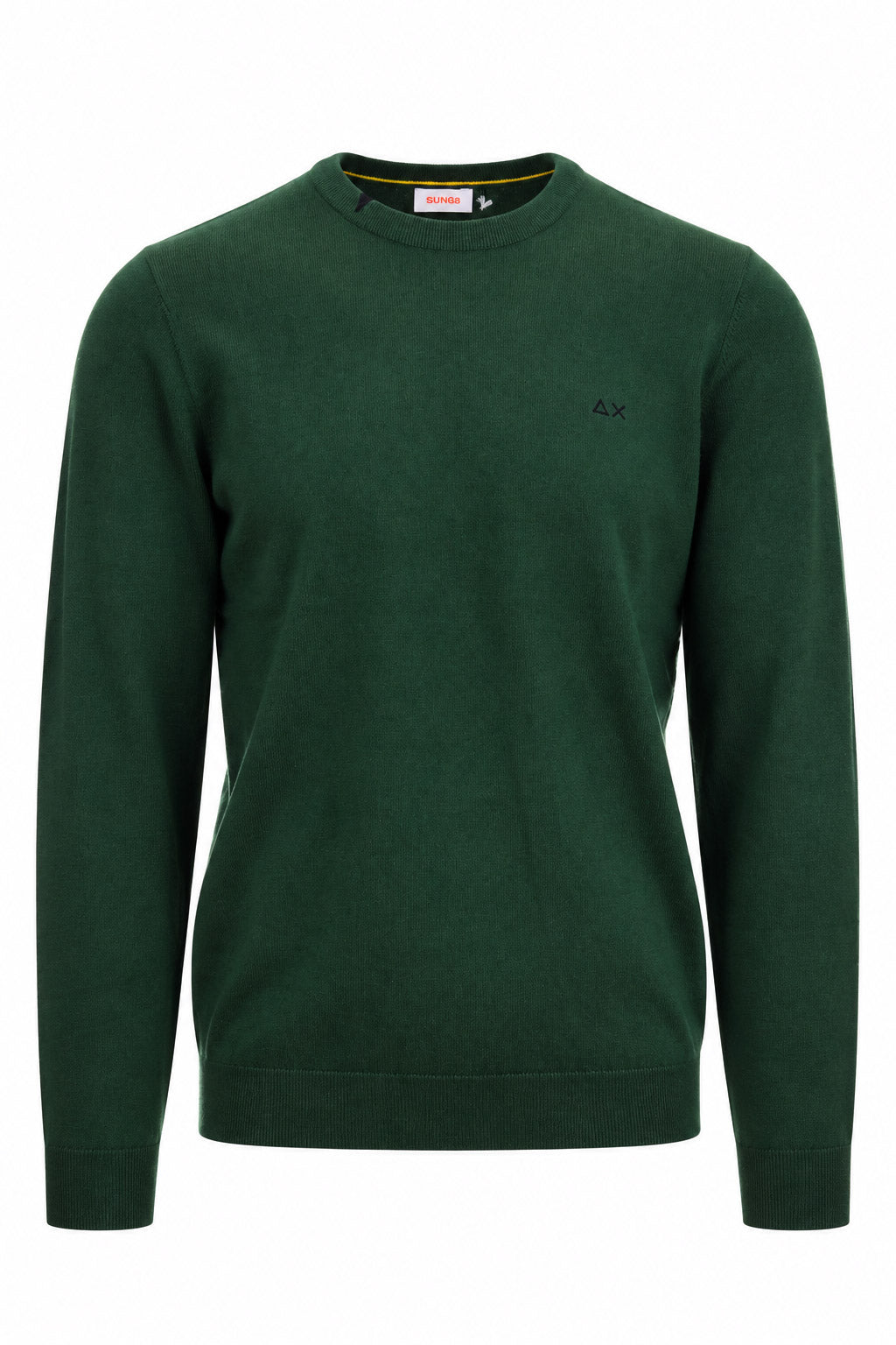 Maglia girocollo in lana e cotone