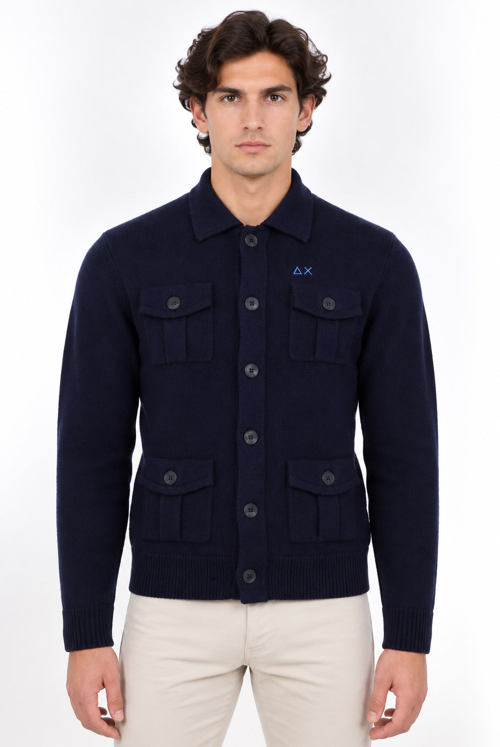 Cardigan in lana 4 tasche field jacket