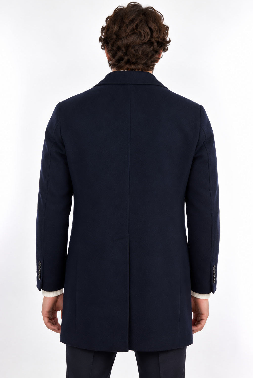 Cappotto monopetto 3/4 in lana
