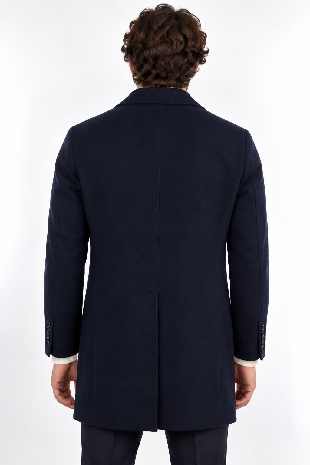 Cappotto monopetto 3/4 in lana