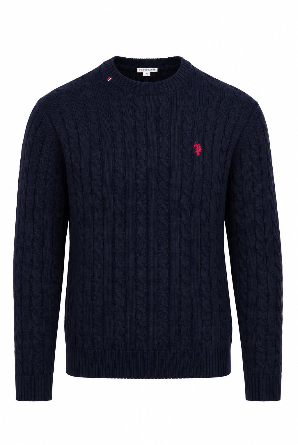 Maglia Girocollo trecce con logo