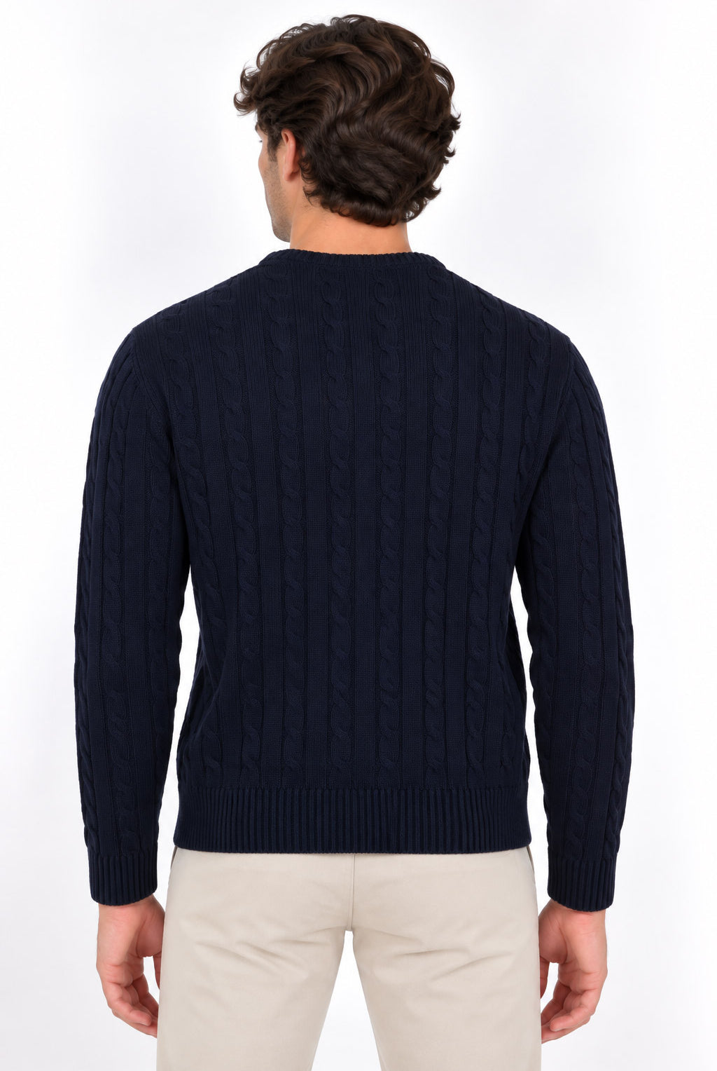 Maglia Girocollo trecce con logo
