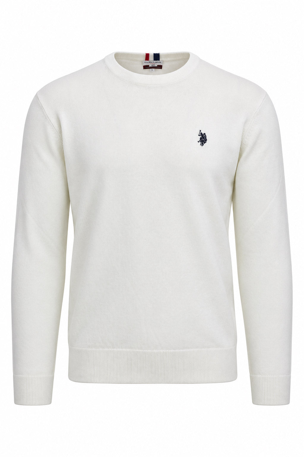 Maglia girocollo in lana con logo