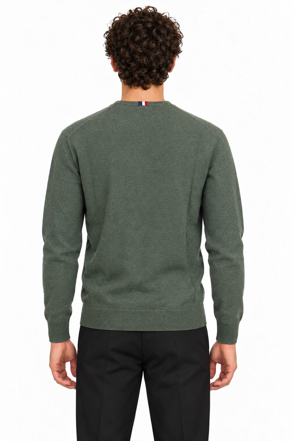 Maglia girocollo in lana con logo