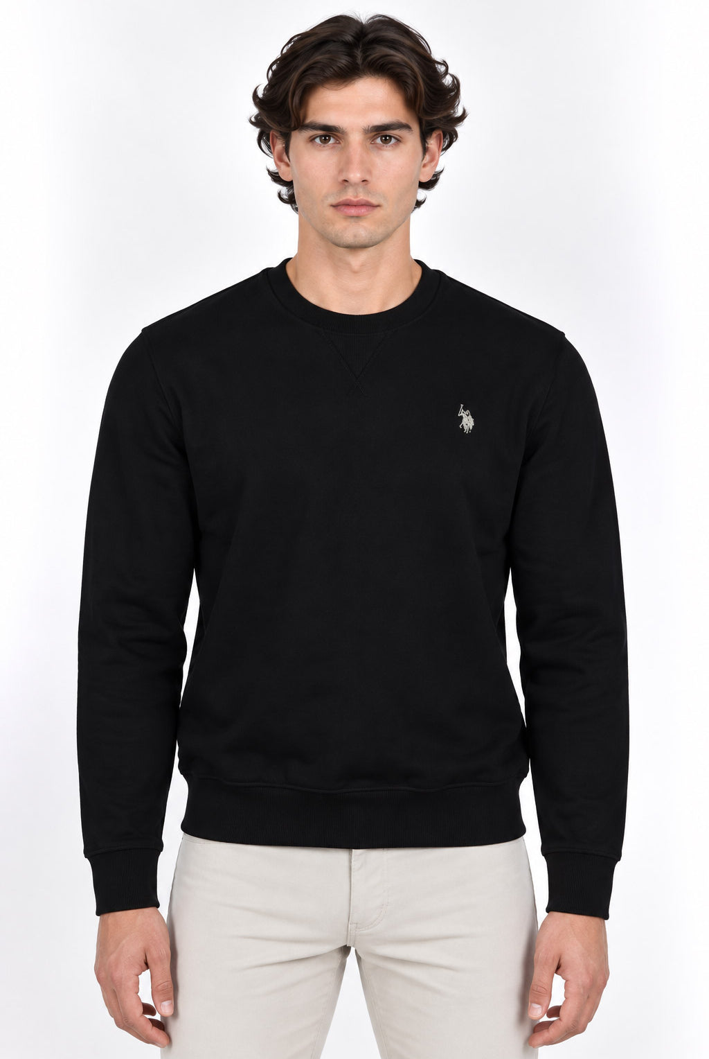 Felpa girocollo uomo con logo