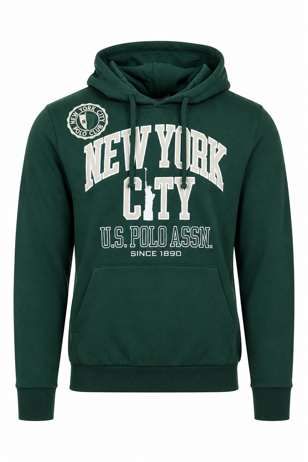 Felpa Uomo Riku con Cappuccio e Maxi Scritta New York
