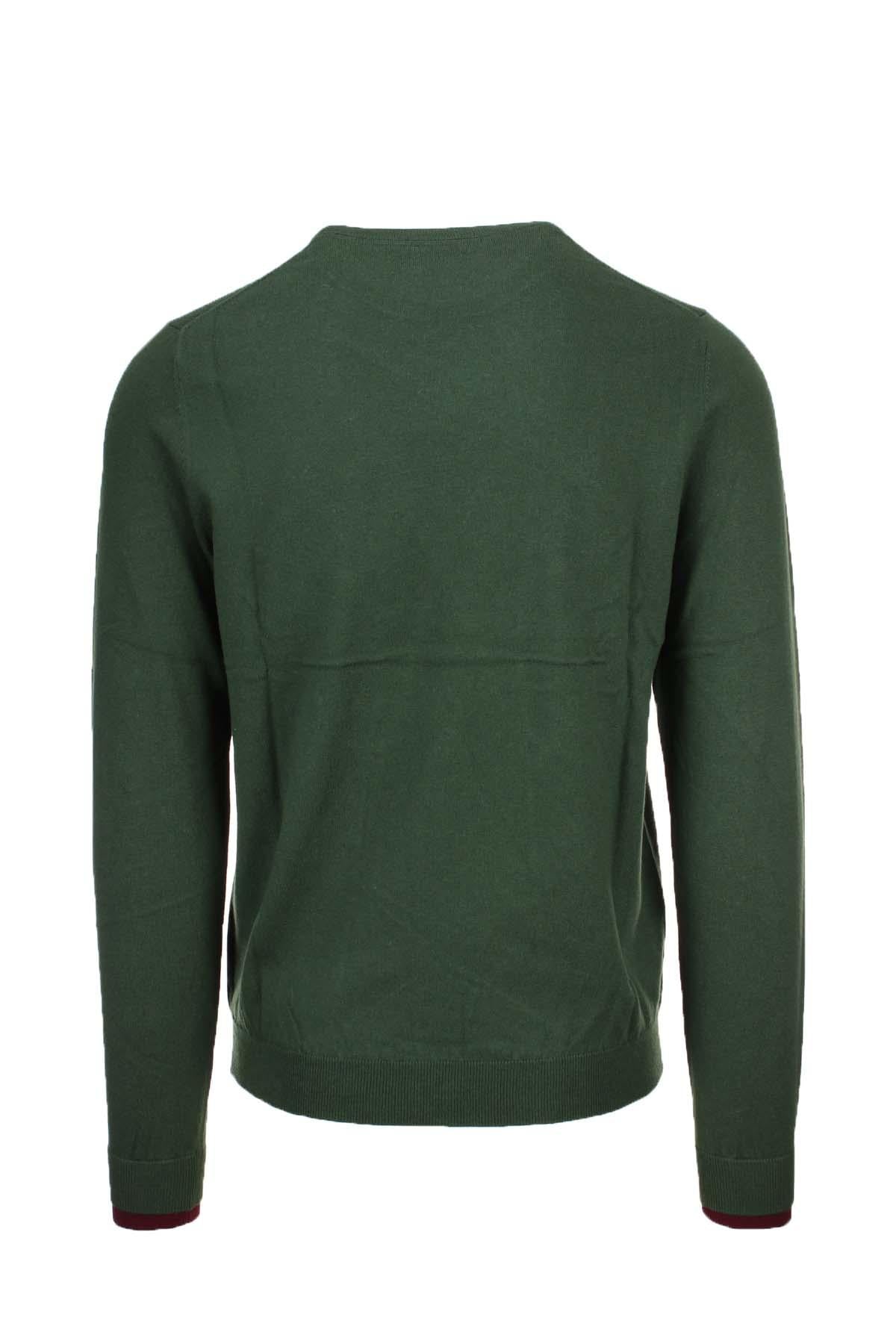 Maglia pullover girocollo lana e cotone