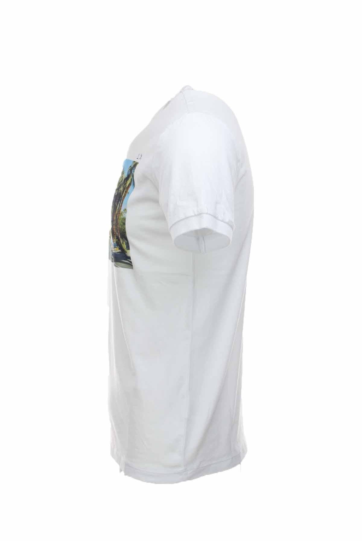 T-shirt mezza manica stampa e ricamo