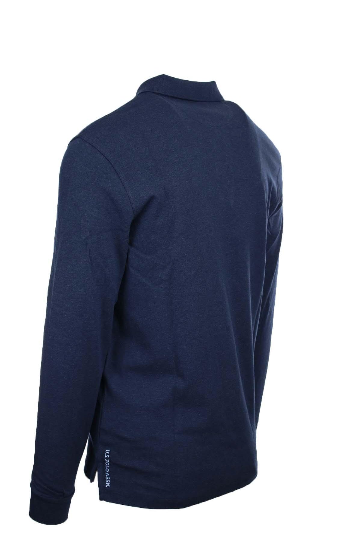 Polo manica lunga in jersey con logo