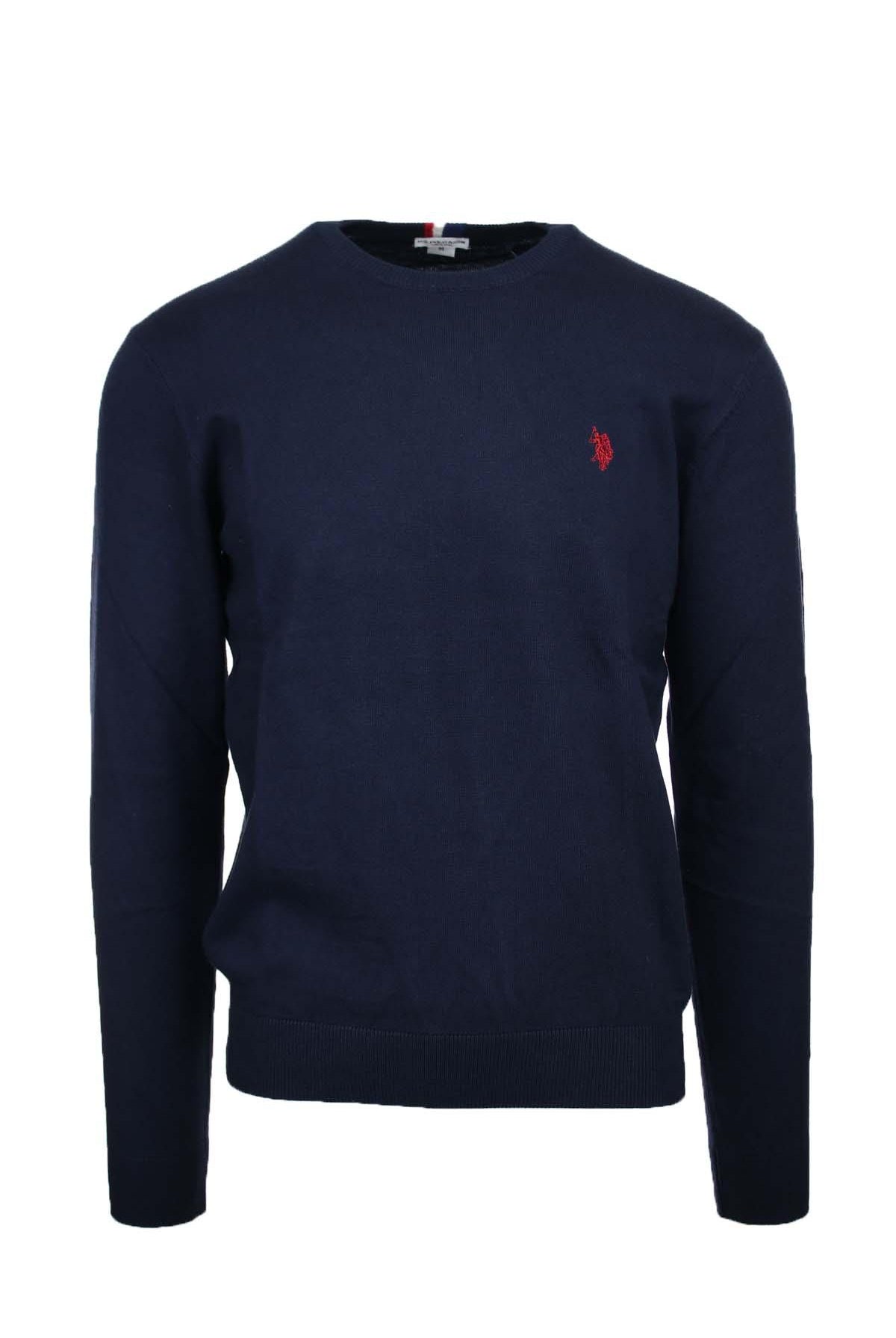 Maglia girocollo in lana cachemire con logo