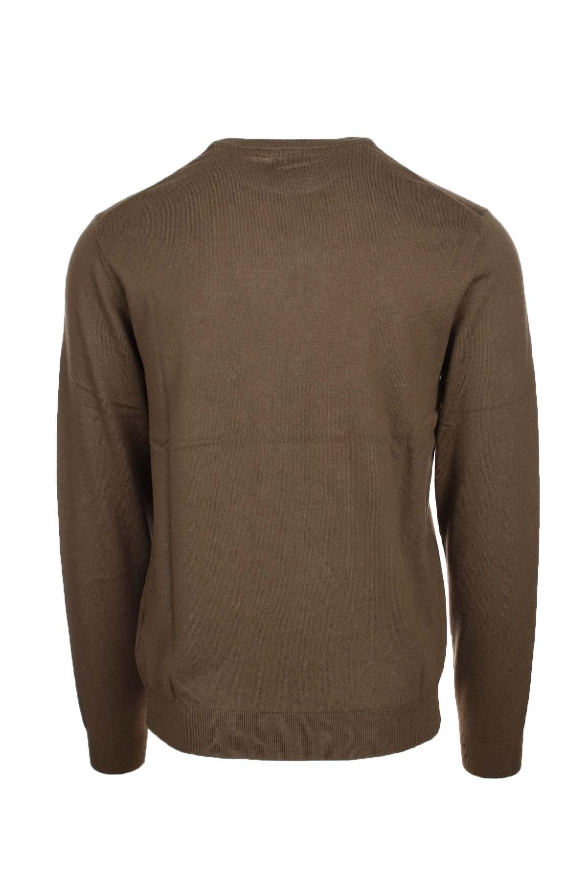 Maglia girocollo in lana e cotone