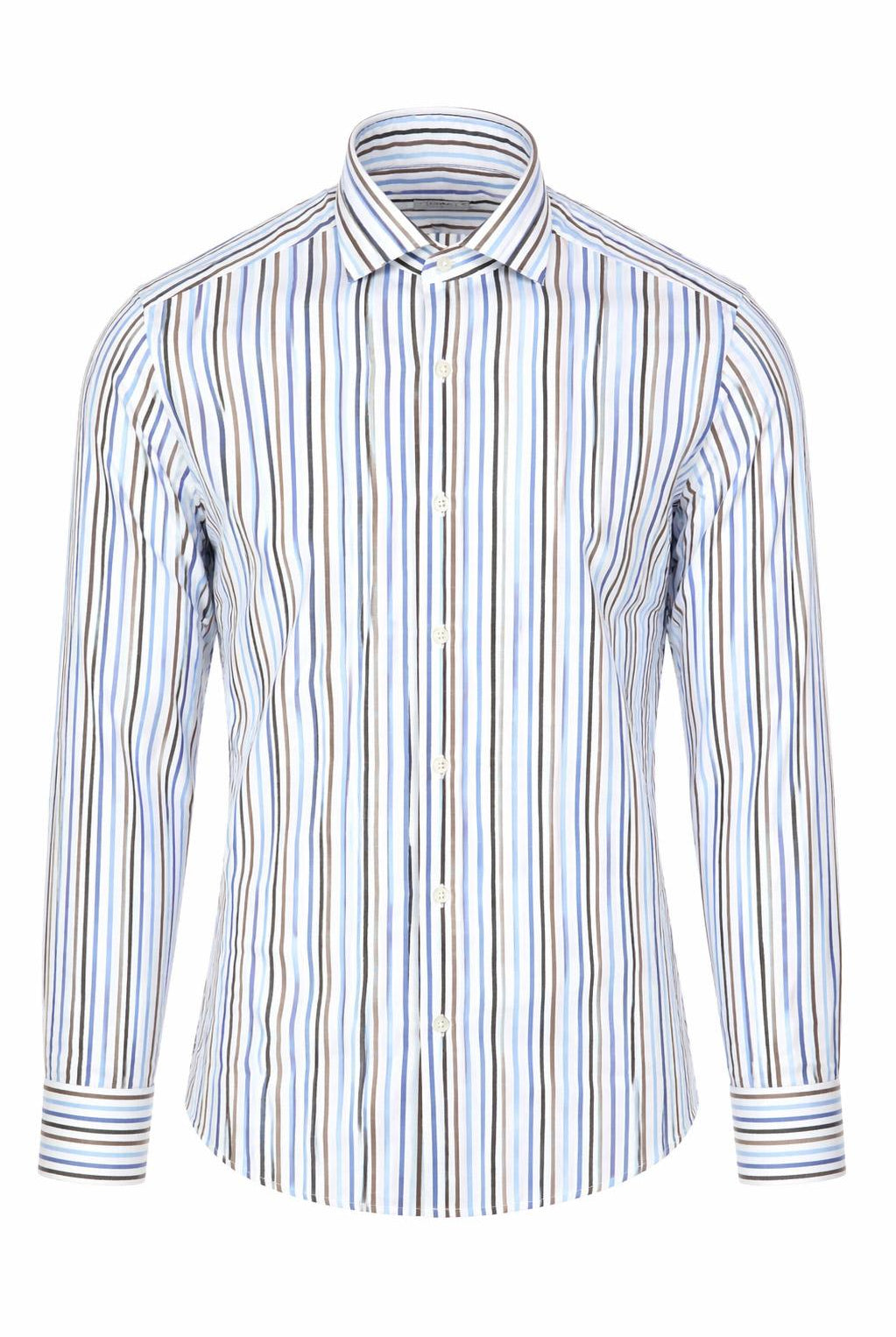 Camicia Uomo a Righe Multicolor in Cotone