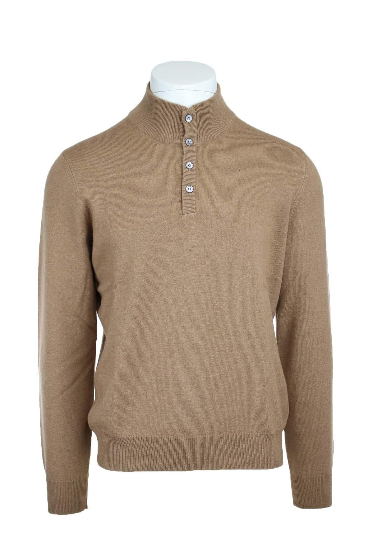 Maglia lupo con bottoni in lana e cachemire