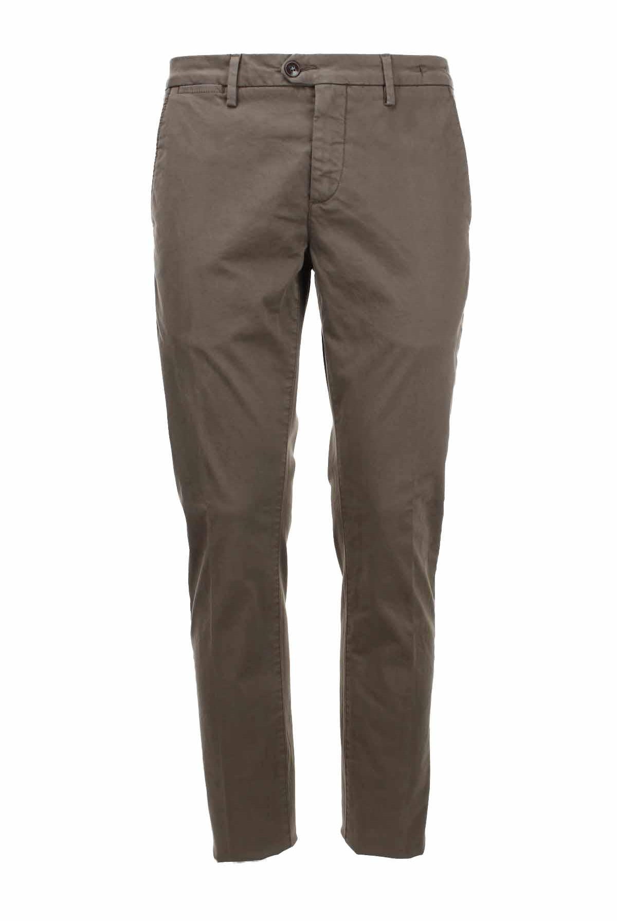 Pantalone chino in raso di cotone stretch