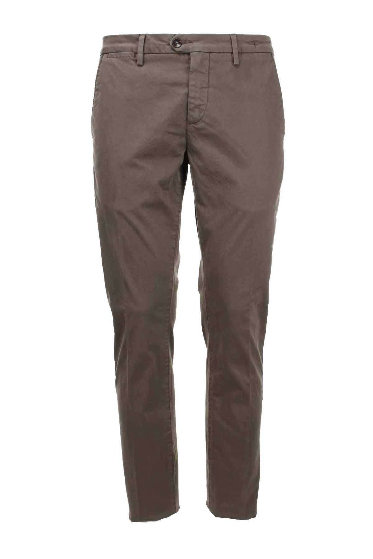 Pantalone chino in raso di cotone stretch