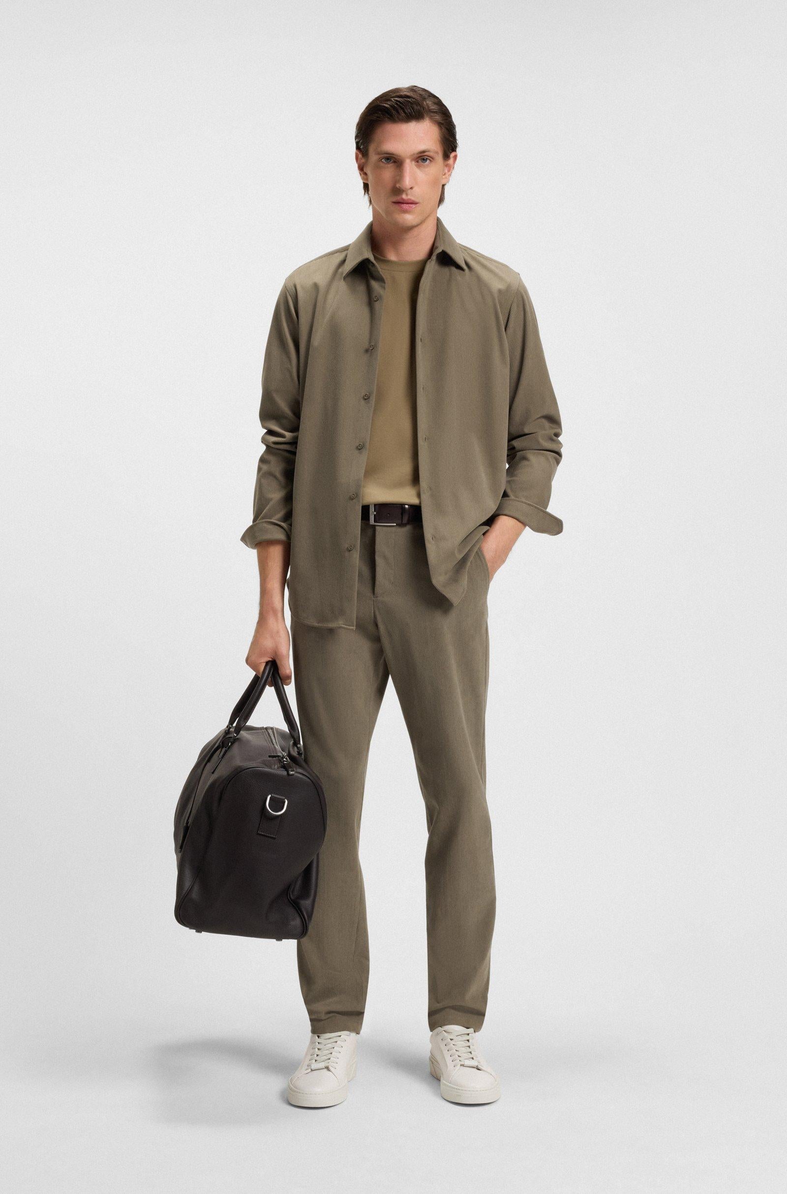 Pantalone tasche america in velluto 1000 righe