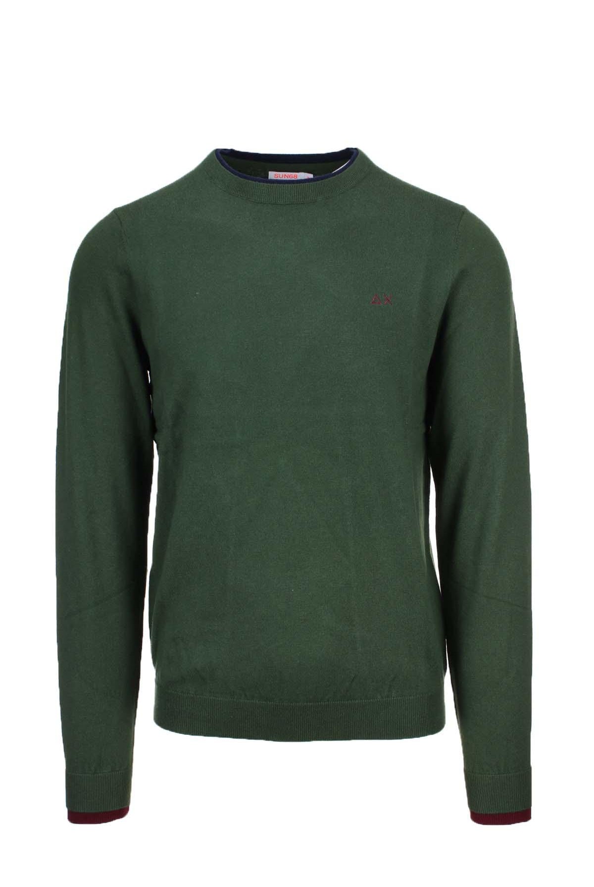 Maglia pullover girocollo lana e cotone