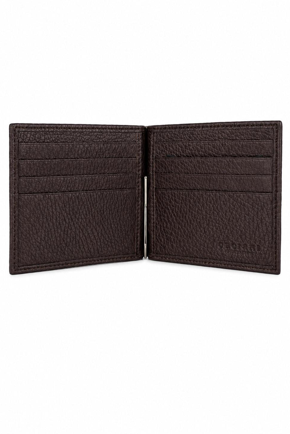 Portafoglio in pelle con clip ferma-banconote