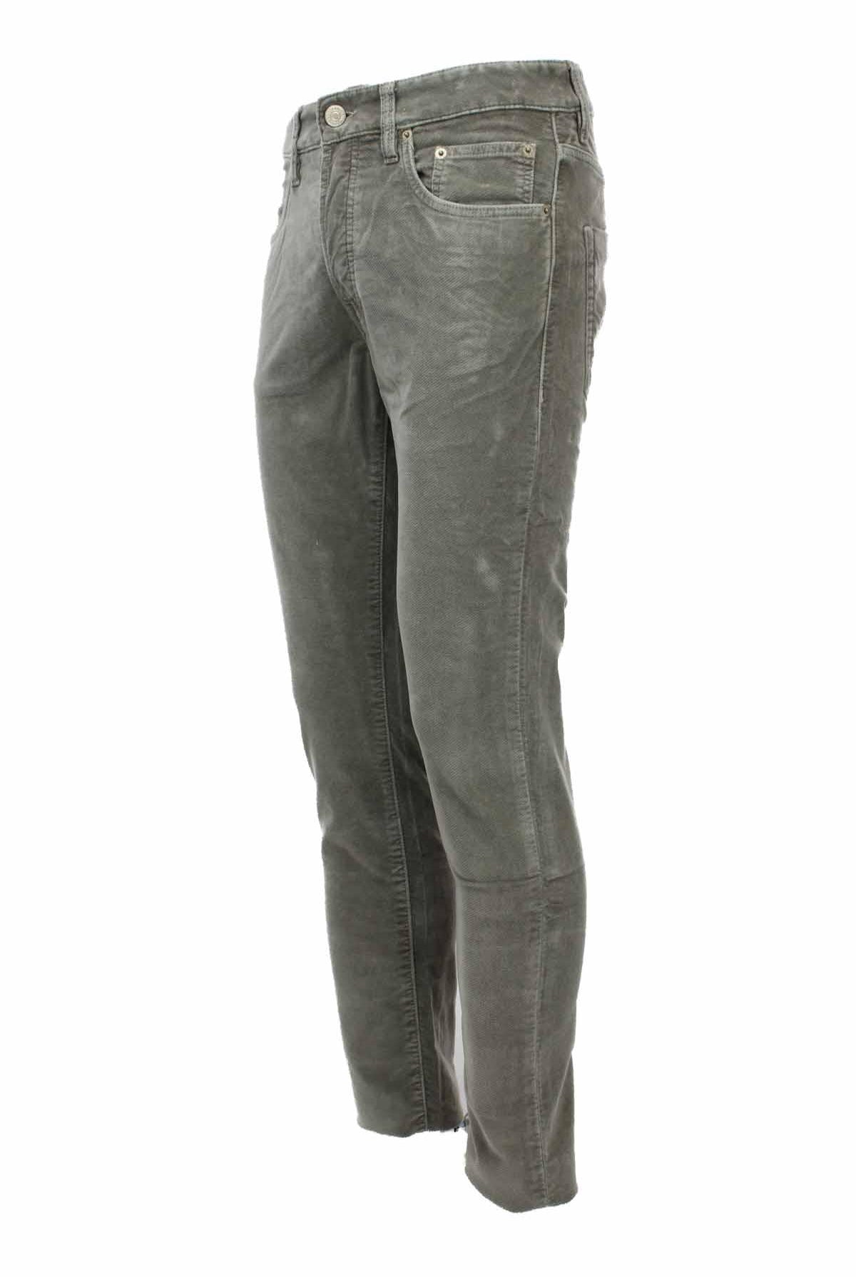 Pantalone velluto diagonale stretch