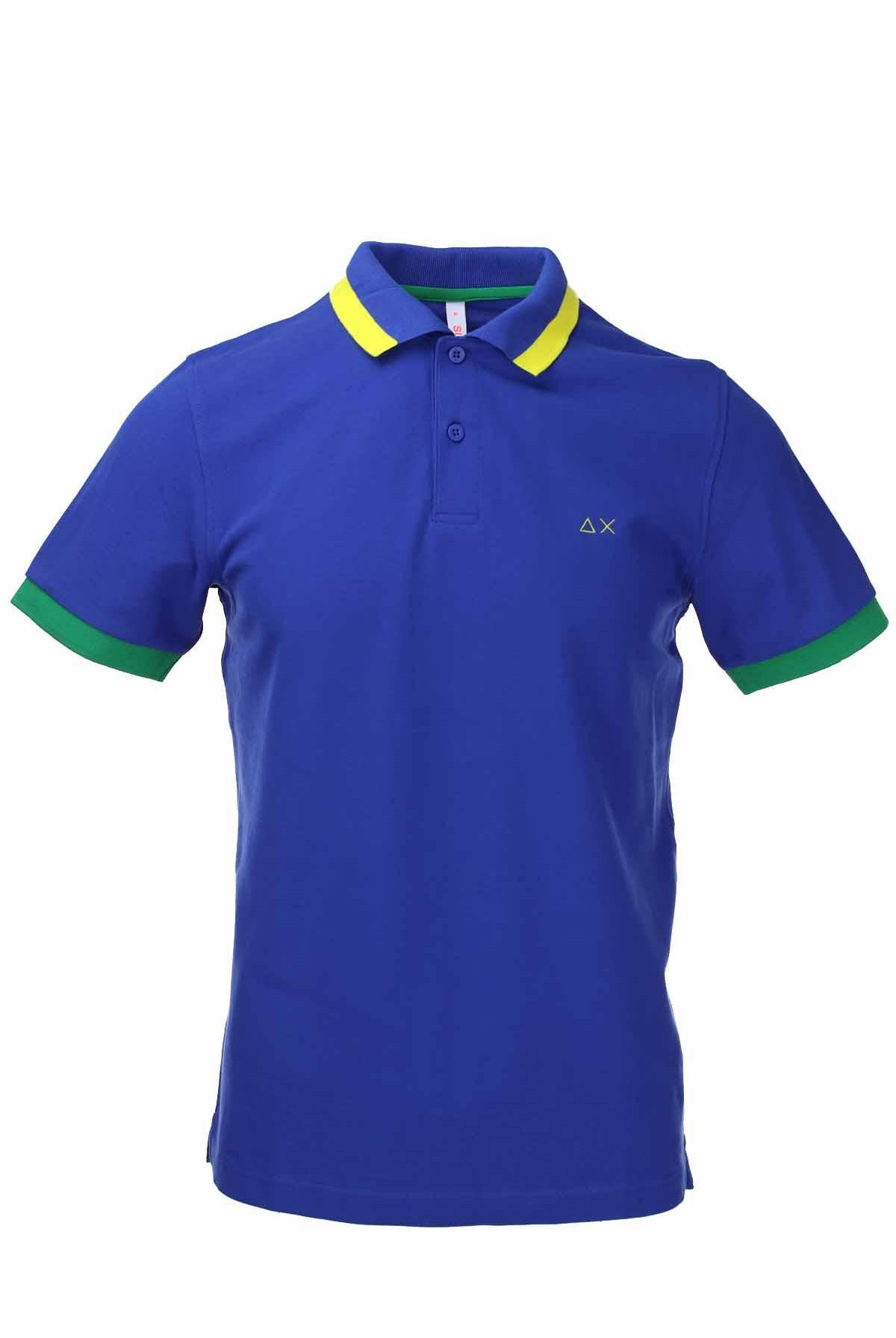 Polo mezza manica piquet bordi colorati