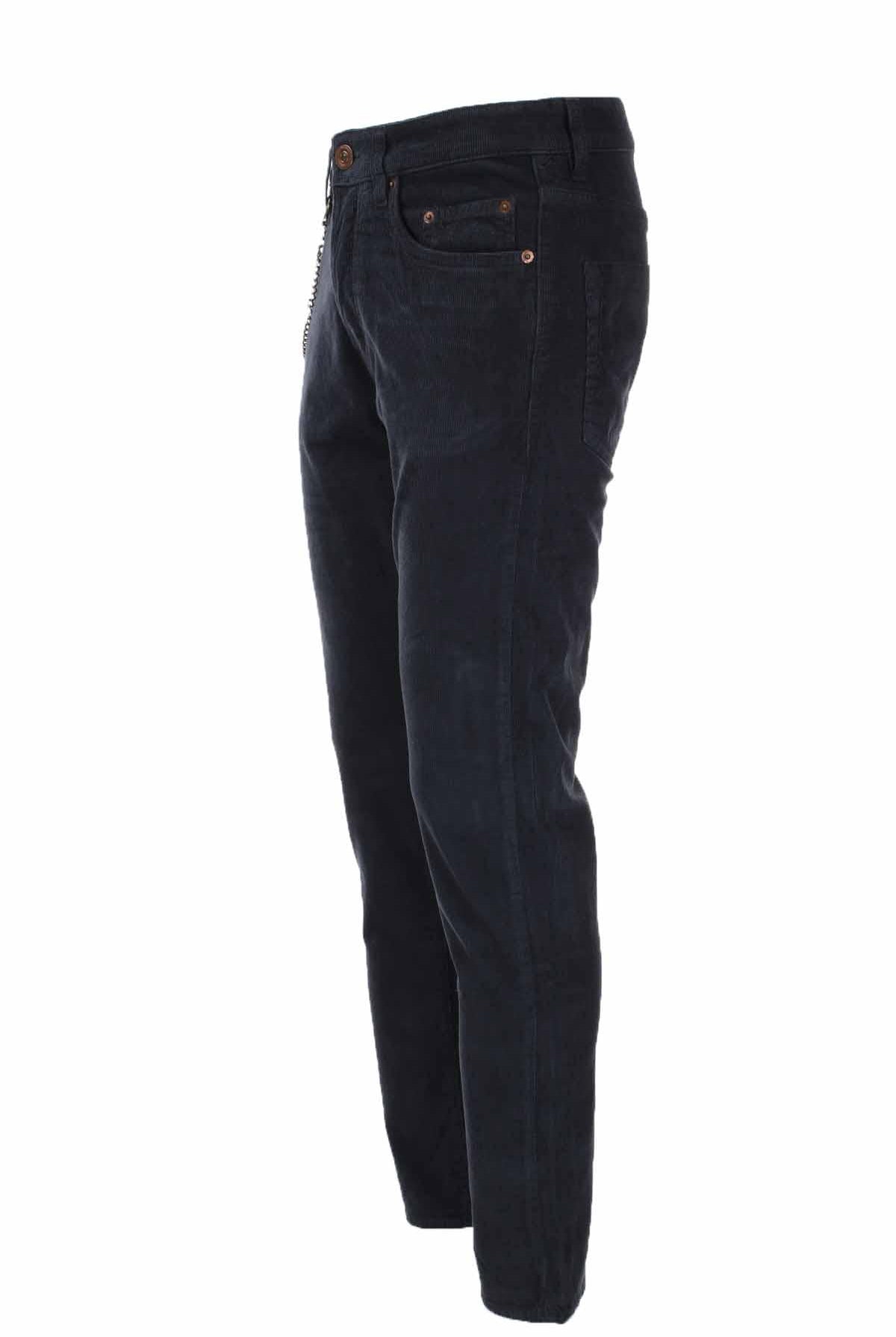 Pantalone 5 tasche velluto micro puntinato