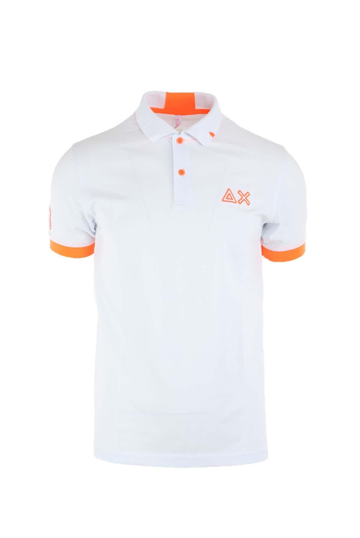 Polo mezza manica con dettagli e logo fluo