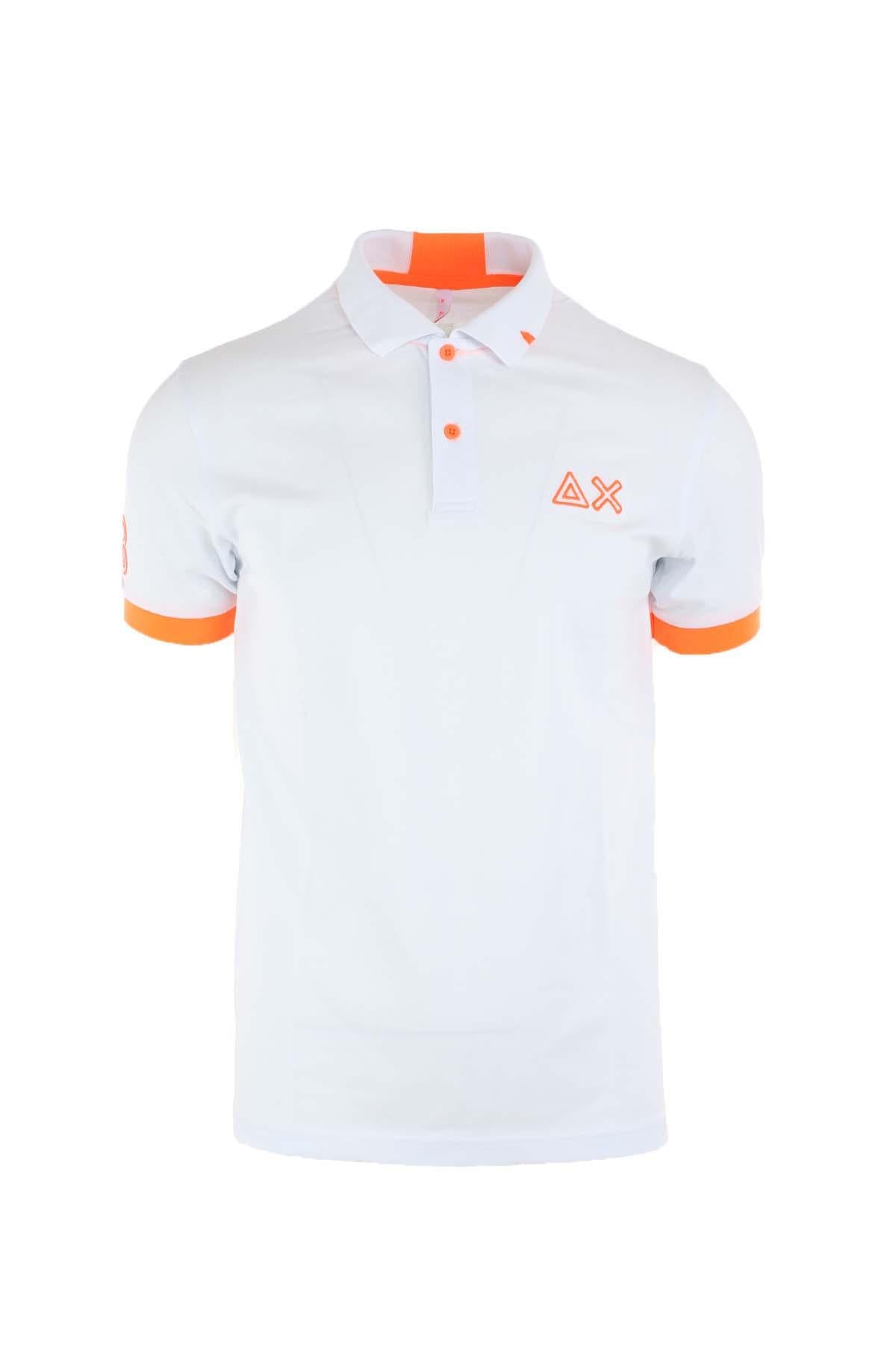 Polo mezza manica con dettagli e logo fluo
