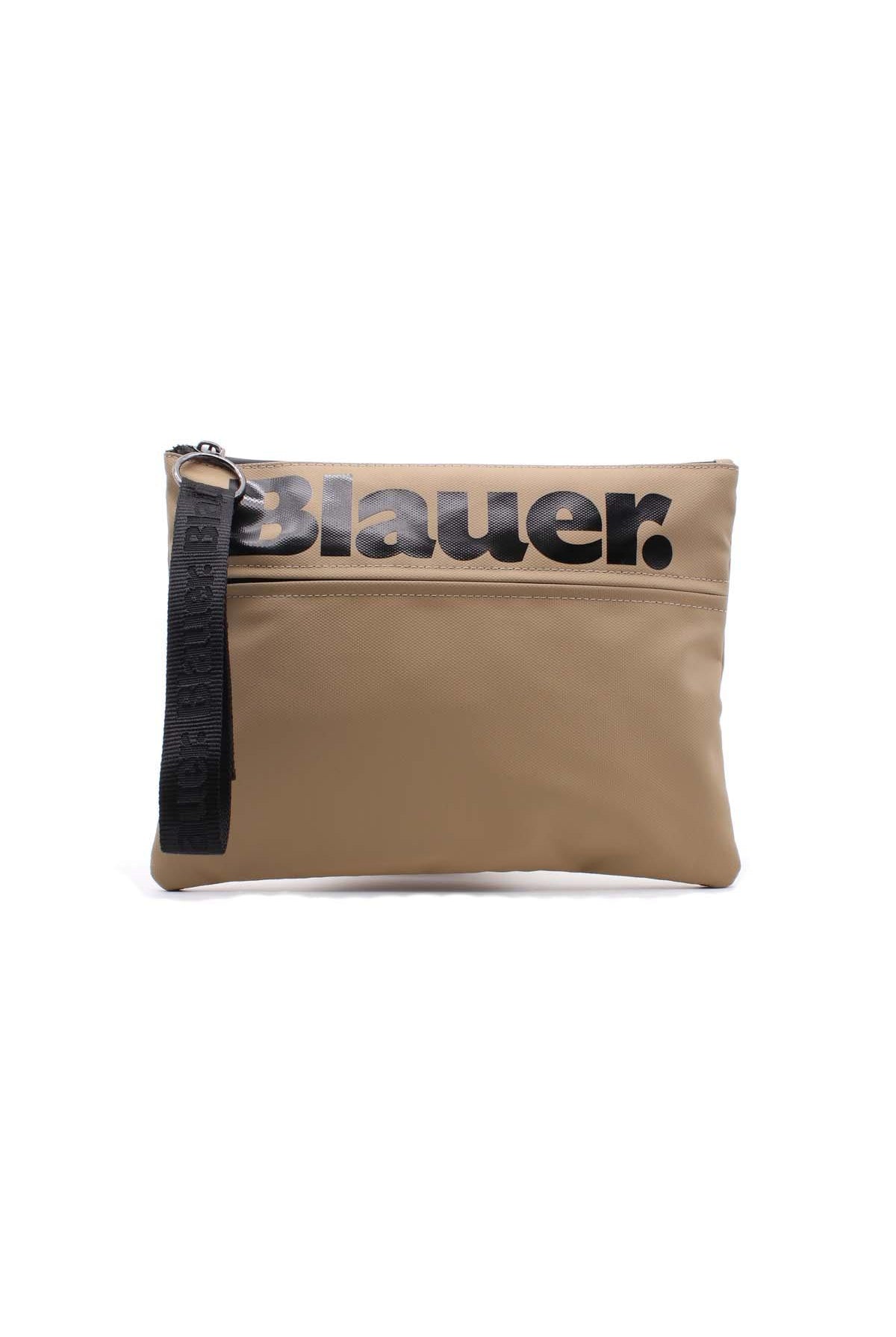 Pochette bustina Uomo Nylon gommato Doppia Zip