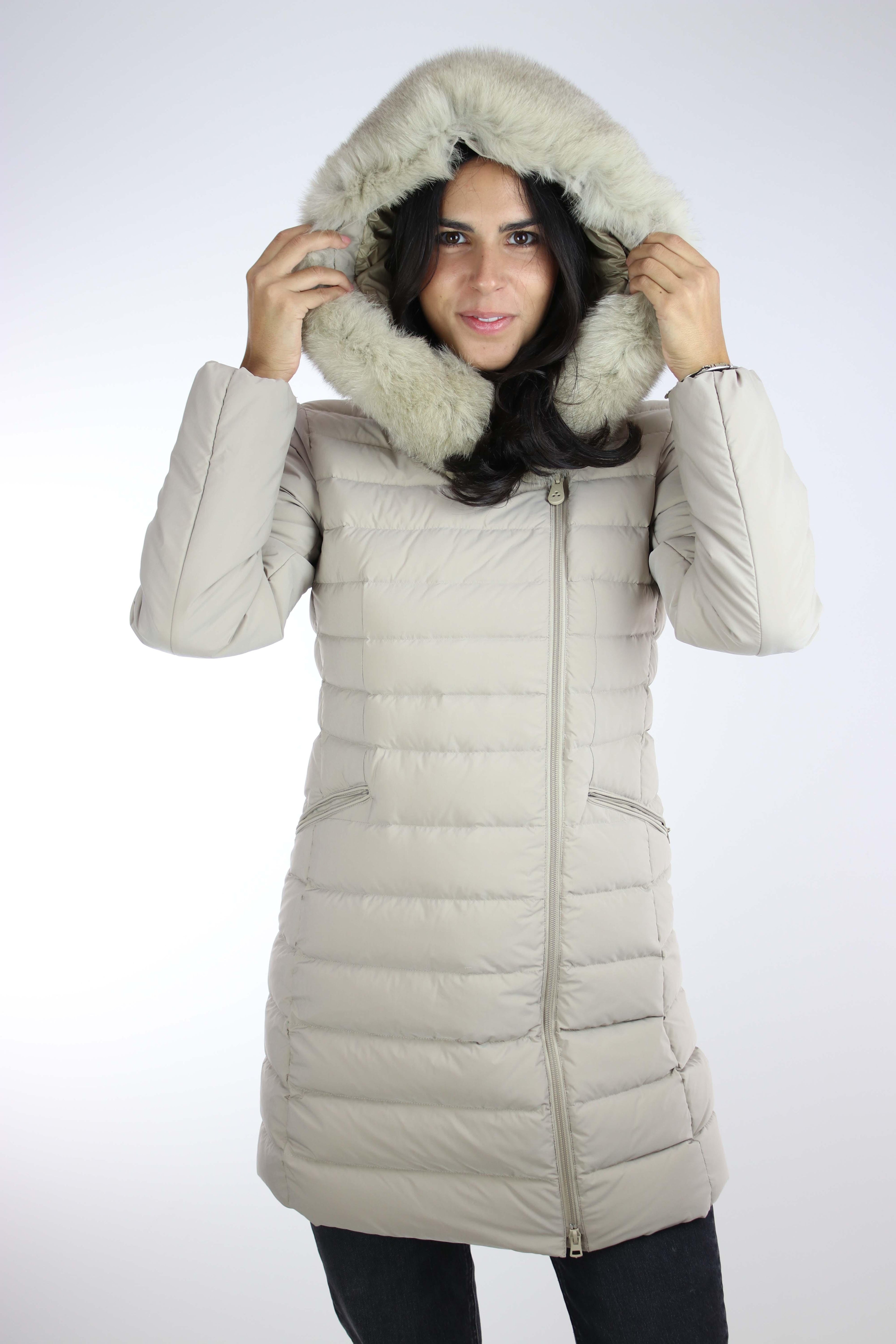 Piumino lungo con pelliccia Seriola04Fur