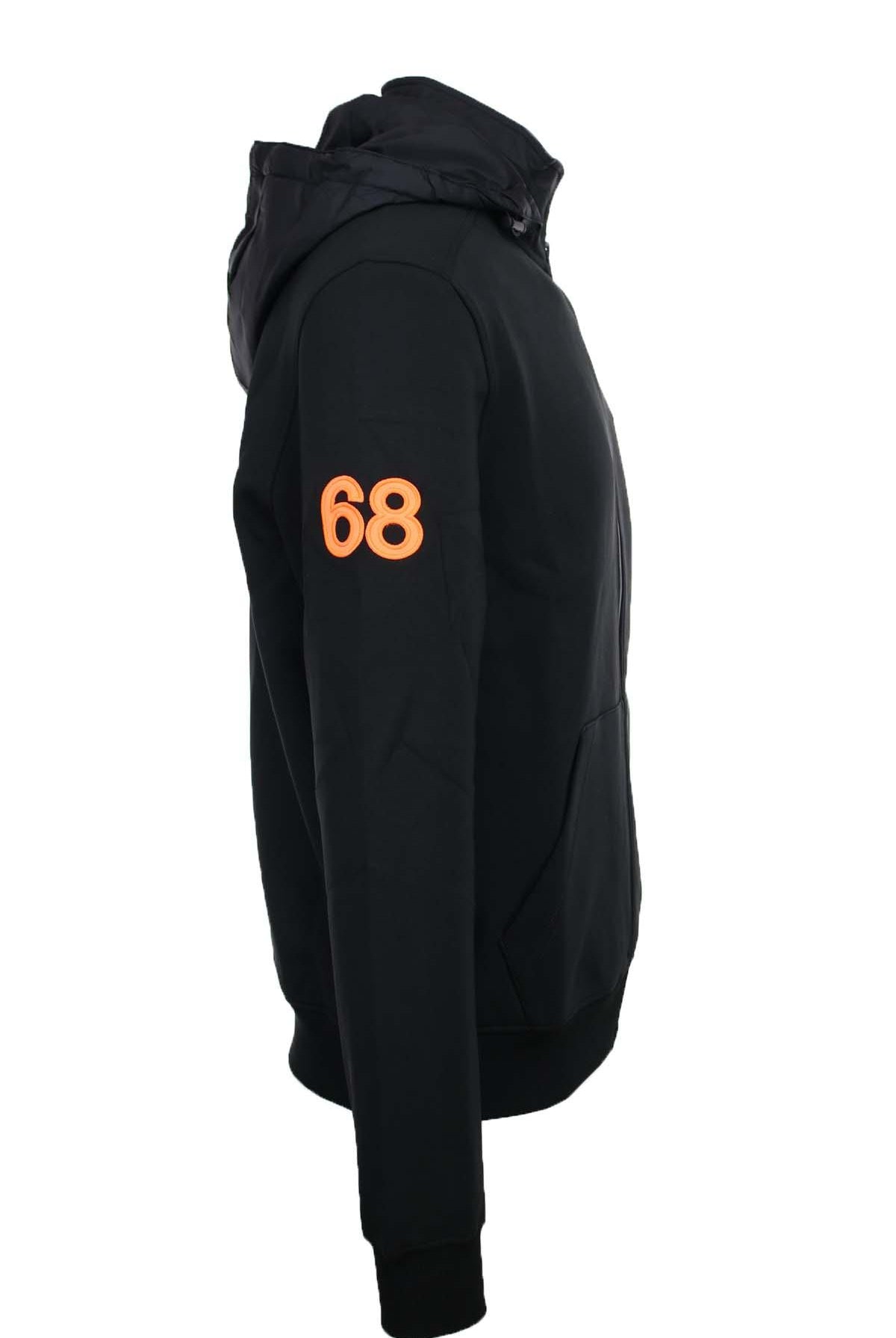felpa cardigan zip con cappuccio